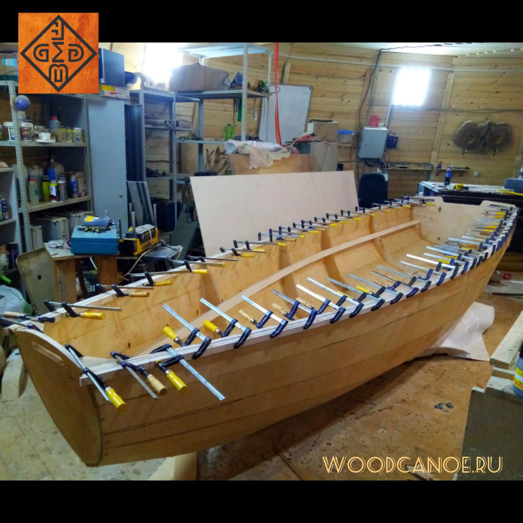Сборка деревянной лодки