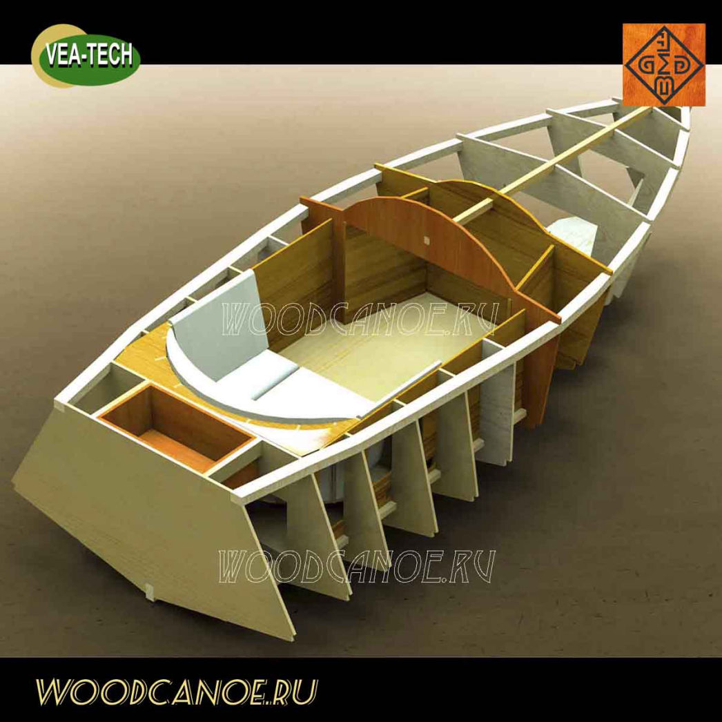 Модель деревянного катера